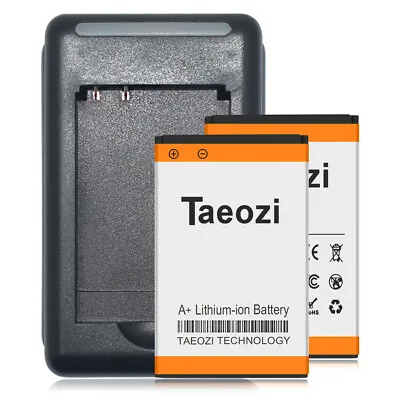 $16.28 • Buy 2X Taeozi Batteryt For BL-5C Nokia 2118 6086 6108 6205 6555 +Wall Charger US