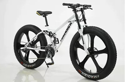 $799 • Buy Fat Tire Bike Dual Full Suspension 7 Speed 26  Bicycle Tri / 5 Spoke