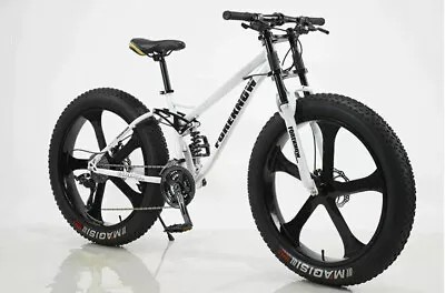 Fat Tire Bike Dual Full Suspension 7 Speed 26  Bicycle Tri / 5 Spoke • $799