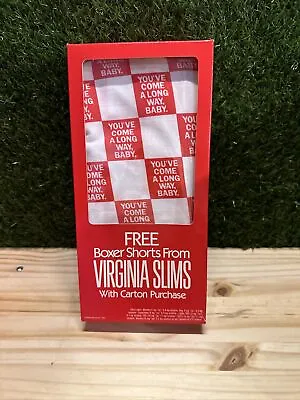 Vintage Virginia Slims Cigarettes Promo Boxer Shorts Underwear Checkered NEW! • $15