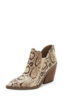 Vince Camuto Gradesha Multi Snake High Block Pointed Toe Heel Western Booties • $39.95