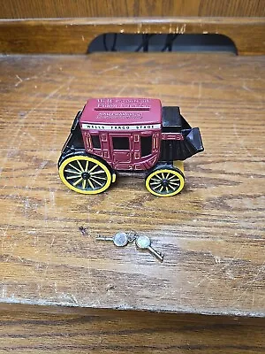 Vintage 1998 Wells Fargo Wagon Metal Toy Money Coin Safe Trinket Box Piggy Bank • $20