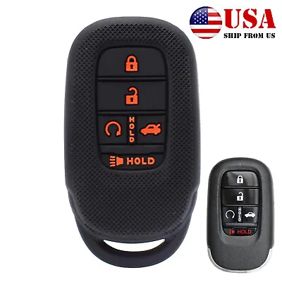 Silicone Remote Key Fob Cover Case Cover For Honda 2022 Civic Accord 5 Buttons • $10.68