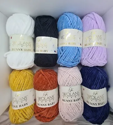 Wolans Bunny Baby Wool Yarn Knitting Crochet Crafts 70 Colours 100g Ball • £4.15