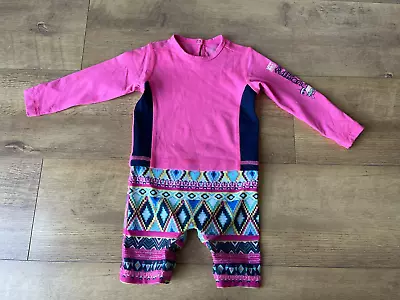 FULLSAND UV SUN SUIT Beach Costume Pink UPF 50+ Girls 18 Months • £6.50