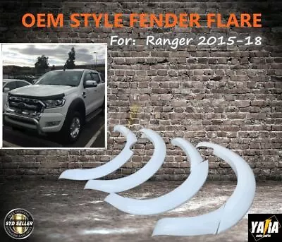 White Fender Flares Wheel Arch For Ford Ranger PX2 MK2 Wildtrack 2015-18 6pcs • $269