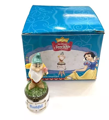 PHB Porcelain Hinged Trinket Box BASHFUL Snow White & The Seven Dwarfs Midwest • $14.99