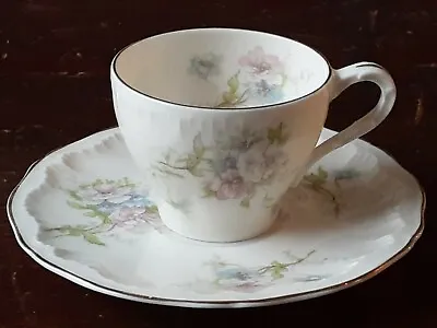 Vintage THEODORE HAVILAND-New York-AMERICAN LIMOGES DEMITASSE TEA CUP-SAUCER • $24.95
