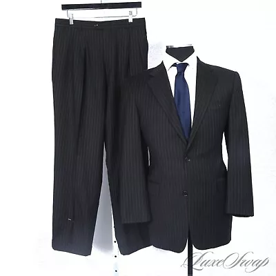 #1 MENSWEAR Gieves & Hawkes Savile Row Dark Grey Cashmere Blend Claridge Suit 38 • $9.99
