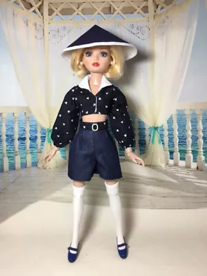 Madame M Juniors--Navy Weekender For Ellowyne Wilde Doll & Friends (OOAK Outfit) • $44.50