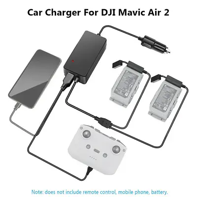 $52.48 • Buy Fast Charging Car Charger Battery Charging Hub Adapter For DJI Mavic Air 2 Drone