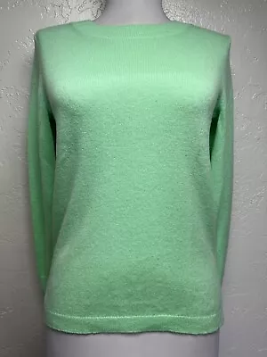 J Crew 100% Cashmere Slim Fit Crew Neck Tunic Sweater Sz XS Mint Green K1313 • $34.95