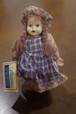 Americana Collection Mary Lou Hand Painted Porcelain Doll By Goffa   • $14.95