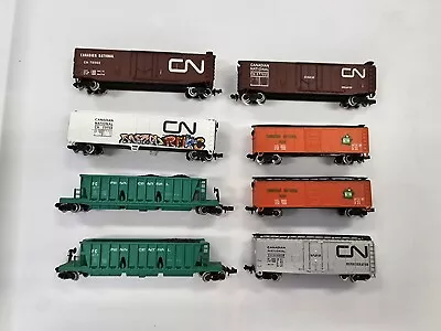 N Scale Lot Of 8 Assorted Box Cars Hoppers. Canadian National Penn Central. • $8.27