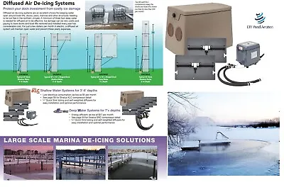 $1999.99 • Buy Diffused Air De-icing Kits For Docks Boat Lifts Piers Marinas Shallow/Deep Water
