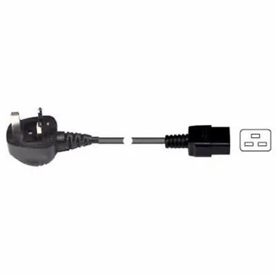 2m Uk Mains Plug To Iec C19 Socket Power Cable • £8.99