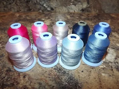 Robison-Anton 1100 Yds Embroidery Thread Polyester Lot Of 9 Purple Pink Thread • $25.99