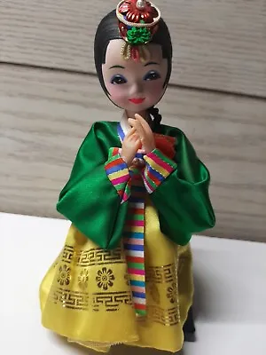 Vintage Asian Doll On Stand - In Great Condition • $6.65