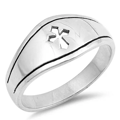 Sterling Silver Medieval Cross Religious Fashion Ring Size 5-12 NEW • $15.95