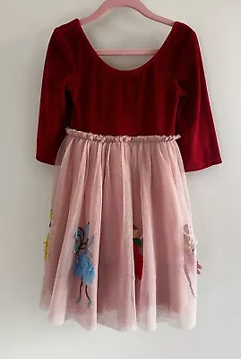 Mini Boden Girls Red And Pink Dress 4-5 Years • £6.50
