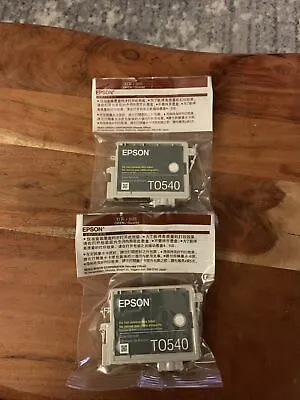 Two Genuine Epson T0540 T054020 Gloss Optimizer Cartridges For R800 R1800 • $11