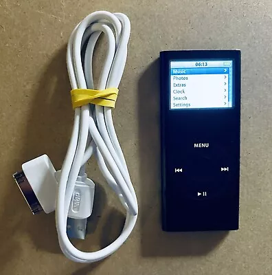 Apple IPod Nano 8GB Black 2nd Generation + Charger Cable. (non Apple) Bundle • £19.50