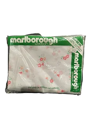 VTG NOS Marlborough Lustersoft  Queen Fitted Sheet Floral Madeira Floral   USA • $24.99