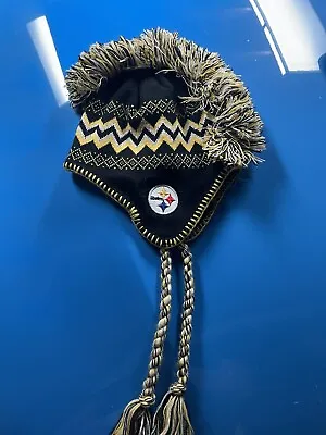 Pittsburgh Steelers Mohawk Winter Beanie Knit (Says Youth Fits Through 7 1/4) • $9.99