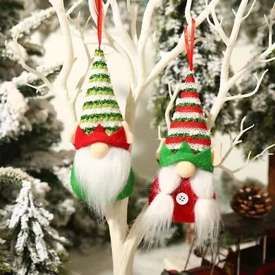 Home Ornaments Xmas Antlers Faceless Tree Hanging Christmas Plush Doll For 2022 • $13.24