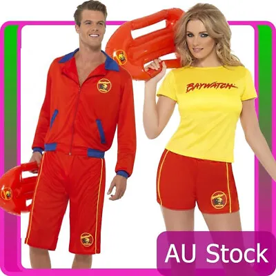 £34.53 • Buy Licensed Mens Ladies Baywatch Beach Lifeguard Patrol Fancy Dress Costume Outfits