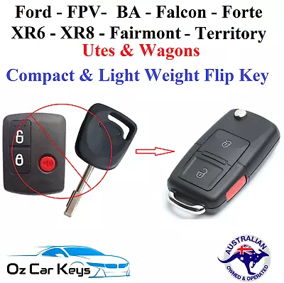 Ford Ba Falcon Fairmont Fpv Xr6 Xr8 Sx Territory Remote Flip Key Ute Wagon • $48.62