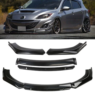 $69.99 • Buy For 2004-21 Mazda 2 3 5 Front Bumper Lip Spoiler Splitter Body Kit Glossy Black