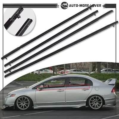 For 2006-2011 Honda Civic Car 4X Weather Strip Window Moulding Trim Seal Belt • $28.91