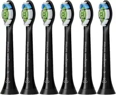 Genuine Philips Sonicare W Optimal White Electric Toothbrush Heads Black 6 Pack • $58.95