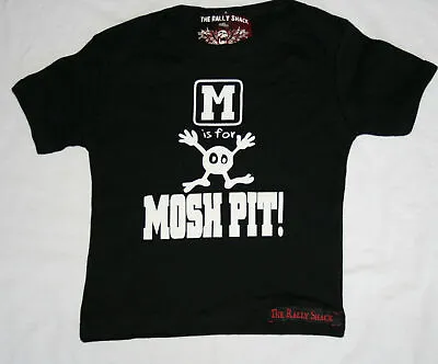 £6.50 • Buy M Is For Mosh Pit! - Alternative Funny Rock / Metal Black Baby T Shirt 