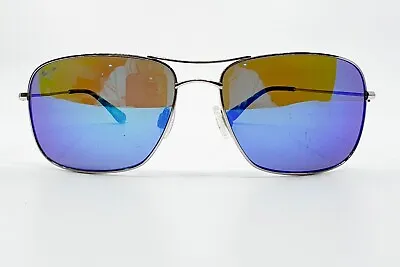 Maui Jim Silver Tortoise Wiki Wiki Sunglass MJ-246-17 59-17-120 Blue Lens 7935 • $74.99