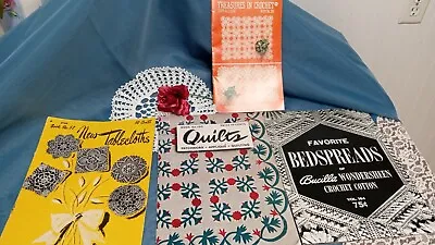 Four Vintage Crochet Books Great Shape All The Instructions Dated 1942 And 1948 • $6.99