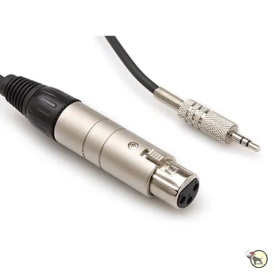 Hosa MIT-156 Impedance Transformer XLR3F To 3.5mm TRS Mic Adapter 1.5ft 18in • $35.95