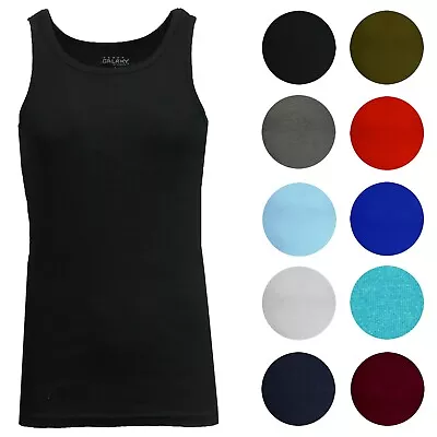 5-Pack Mens Fitted Tank Tops Ribbed Shirts Muscle Tees Gym Beach Undershirts NEW • $29.97