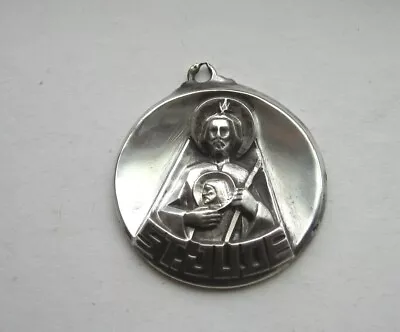 Vintage Creed Sterling Silver Large St Jude Medal Pendant 17.1 Grams • $34.95