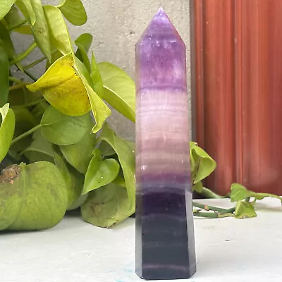 420g Natural Beautiful Rainbow Fluorite Crystal Obelisk Quartz Healing Obelisk • $1.44