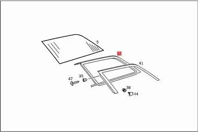 Genuine Mercedes S124 W124 Wagon Seals X5 1246730698 • $23.97