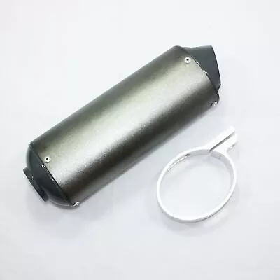 38mm Matt Grey Alloy Exhaust Muffler +Clamp 125cc 140cc150cc PIT Trail Dirt Bike • $36.45