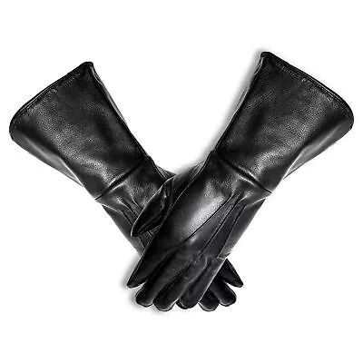 Men Leather Gauntlets Medieval Renaissance Gloves  • $25.60