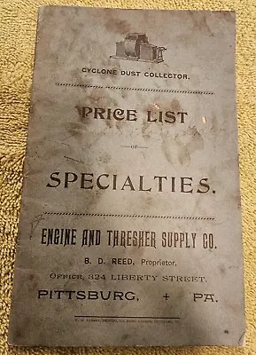 Antique Vintage Circa 1900 Thresher Steam Engine Tractor Farm Equipment Catalog • $74.95