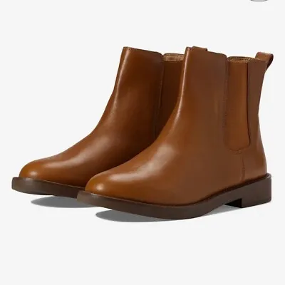 Madewell NWOB The Clearly Chelsea Brown Leather Boots Size 7 • $54