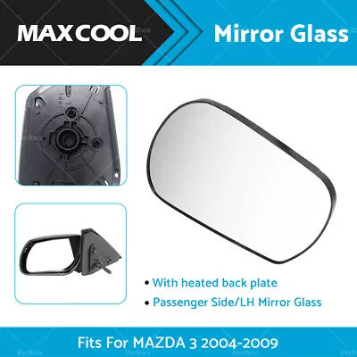 Left Hand Side Passenger Side Mirror Glass Fits For Mazda 3 2004-2009 • $17.99