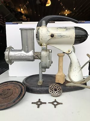 Vintage Sunbeam MIXMASTER Model 10 With 10 Speeds And Meat Grinder Attachment • $35