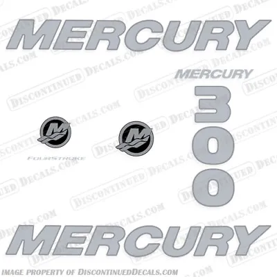 Fits Mercury 300hp Fourstroke Decal Kit - Chrome/Silver - 2019-2023 • $124.95