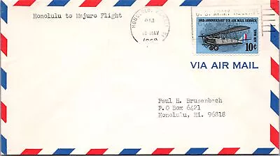 FFC 1968 - US Airmail - Honolulu Hi To Majuro Flight - F50357 • $3.49